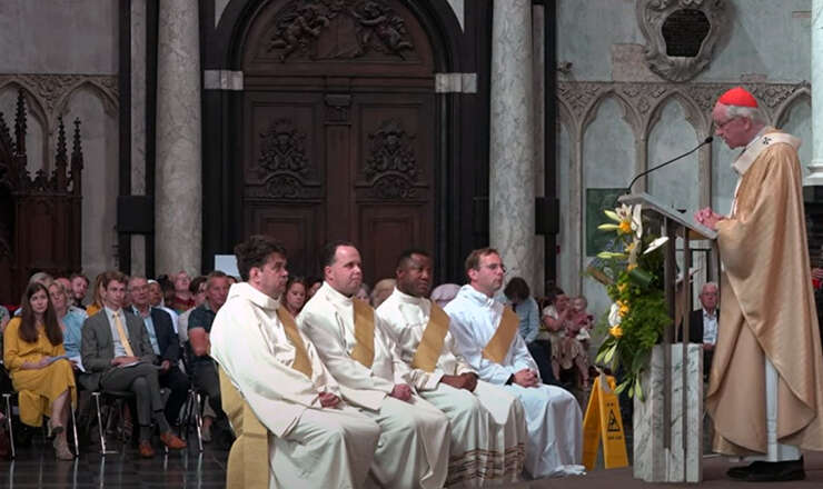 Vier priesterwijdingen in de kathedraal